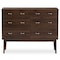 Baxton Studio Disa Mid-Century Modern Walnut Brown Finished 6-Drawer Dresser 142-8006 - alternate 4